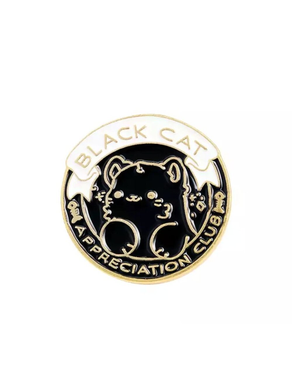 BLACK CAT Appreciation Club Enamel Pin NEW